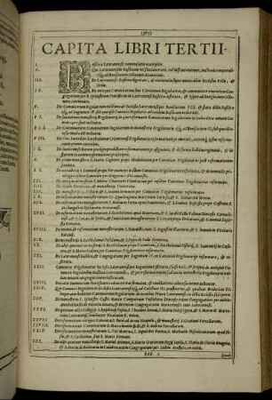 Capita Libri Tertii.