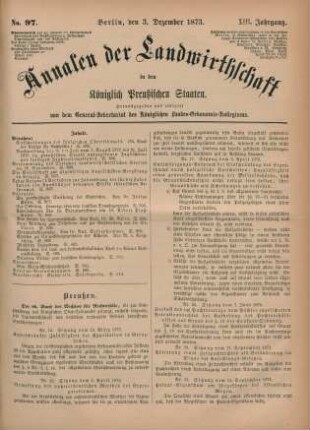 No. 97. Berlin, den 3. Dezember 1873. XIII. Jahrgang.