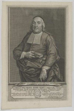 Bildnis des Christoph Heinr. Andr. Geret