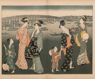 IH [(Planche double). Fête de nuit, par Outamaro]