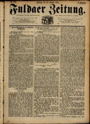 Ausgabe vom Freitag, den 29. August 1890.