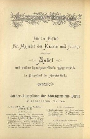 Sonder-Ausstellung der Stadtgemeinde Berlin im besonderen Pavillon
