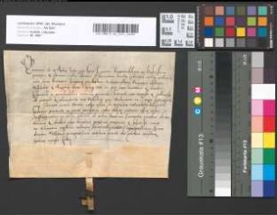Quittung des Generalvikars Bischof Quirin von Cyrene über 75 Florin aus dem Zoll Linz ratione officii.