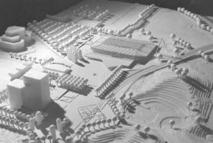 Bau einer Großsporthalle (Europahalle) im Beiertheimer Feld nach dem Entwurf des Architektenbüros Schmitt & Kasimir