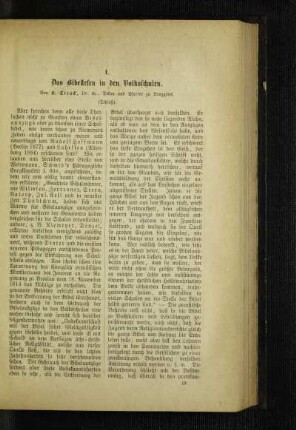 ¬Das¬ Bibellesen in den Volksschulen : (Schluß)