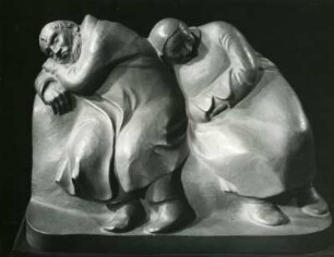 Ernst Barlach, Schlafendes Bauernpaar, Böttger-Steinzeug,1912