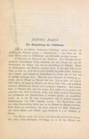 Siebentes Kapitel. Die Behandlung der Obstbäume