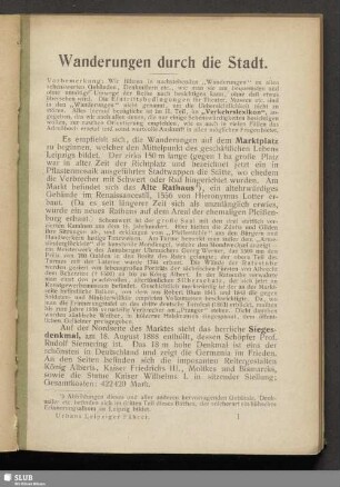 Wanderungen durch die Stadt