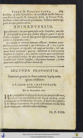 Secunda propositio.