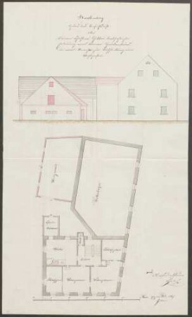 Hiller, David, Steinhauer Wohnhausanbau, Bau eines Schuppens