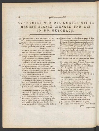 Aventuire Wie Die Kunige Mit Ir Rechen Slafen Giengen Und Wie In Do Geschach.