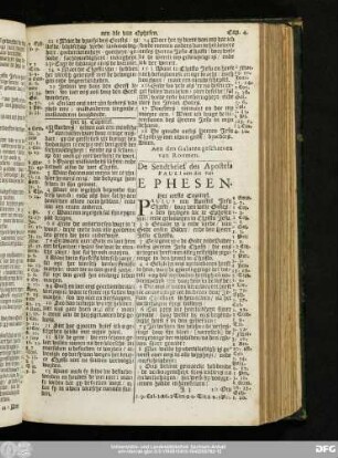 De Sendtbrief des Apostels Pauli aen die van Ephesen.