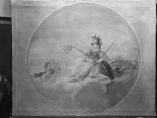Athena auf Wolken, Entwurf für ein Deckenbild