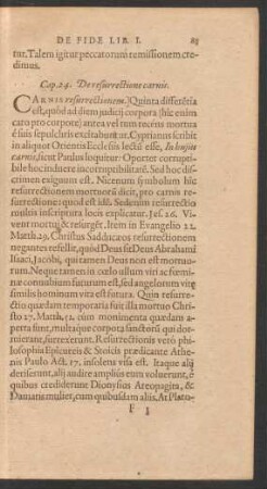 Cap. 24. De resurrectione carnis.