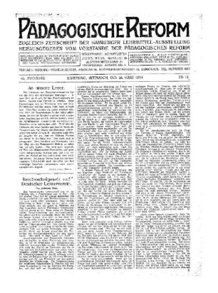 Reichsschulgesetz und Deutscher Lehrerverein