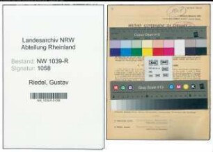 Entnazifizierung Gustav Riedel , geb. 17.11.1881 (Ingenieur)