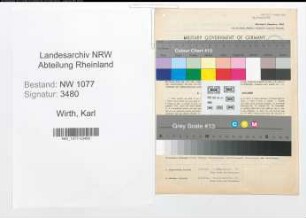 Entnazifizierung Karl Wirth , geb. 14.09.1912 (Polizist)