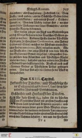 Das XXIII. Capitul