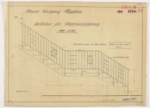 Neuer Eingang Kopfbau, Geländer für Treppenaufgang