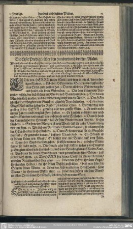 Die Predigten über den hundert und dritten Psalm