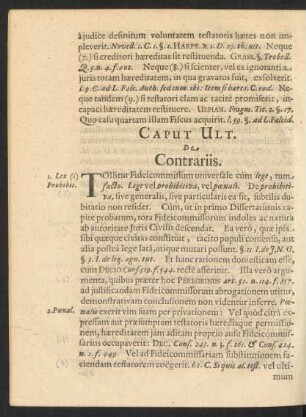 Caput Ult. De Contrariis.