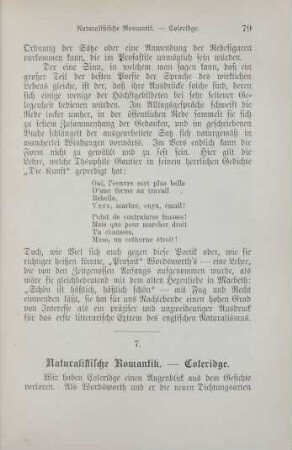 7. Naturalistische Romantik - Coleridge