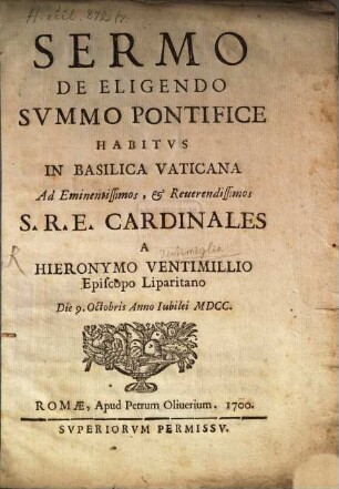 Sermo de eligendo Summo Pontifice
