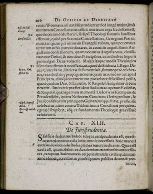 Cap. XIII. De Jurisprudentia.