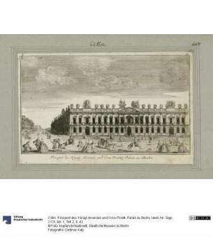 Cölln. Prospect des Königl. Arsenals und Cron-Prinztl. Palais zu Berlin