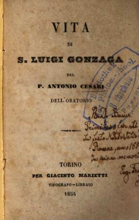 Vita di S. Luigi Gonzaga