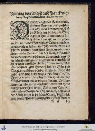 Zeittung von Bleyß