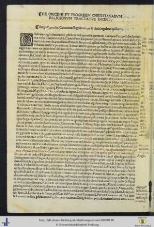 De Origine Et Progressu Christianarum Religionum Tractatus.