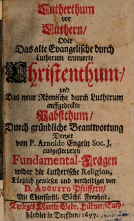 Lutherthum vor Luthern