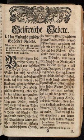Geistreiche Gebete.