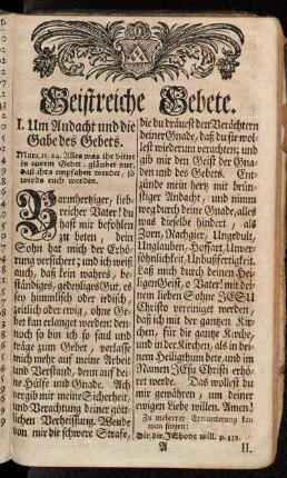 Geistreiche Gebete.