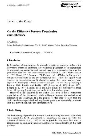 On the difference between polarisation and coherence
