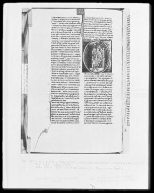 Heisterbacher Bibel — Initiale D (ominus) mit thronendem David, Folio 235verso
