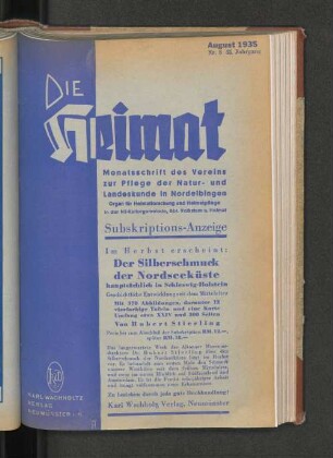 August 1935, Nr. 8, 45. Jahrgang