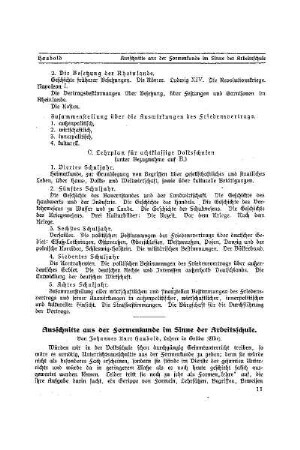 Ausschnitte aus der Formenkunde im Sinne der Arbeitsschule