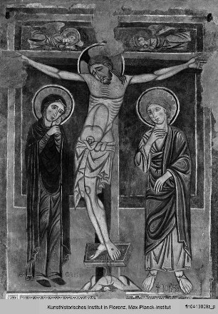 Fresken mit Geißelung und Kreuzigung Christi