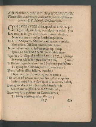 Ad Nobilem ... Dn. Ludewigum Schwartzmaier ... Consiliarium.
