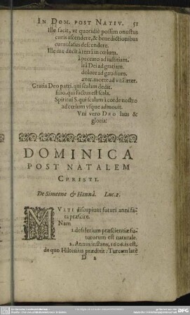 Dominica Post Natalem Christi