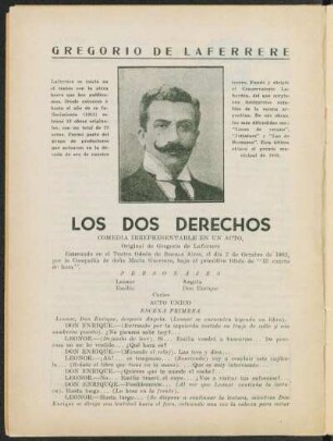 Los dos derechos - Acto único