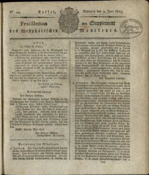 No. 44, Mittwoch den 2. Juni 1813