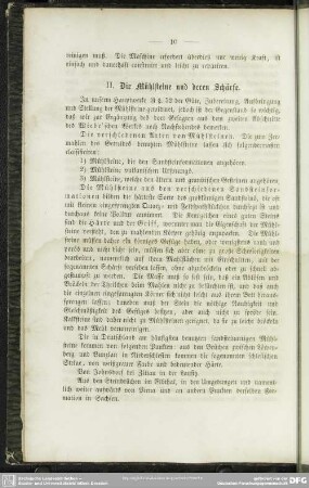 II. Die Mühlsteine und deren Schärfe