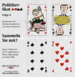 Sammelbogen 6 "Politiker-Skat" als Beilage im Tagesspiegel