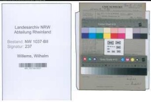 Entnazifizierung Wilhelm Willems , geb. 27.08.1895 (Lehrer)