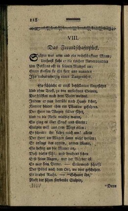 VIII. Das Freundschaftsstück - XIV. Anekdoten