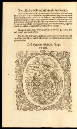 Deß Herolds Befelch/ Ampt und Eydt.