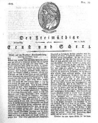 Nro. 72, Donnerstag, den 11. April 1805